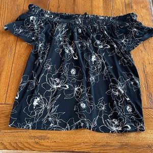 NWT White House Black Market Floral Off the Shoulder Top for Women